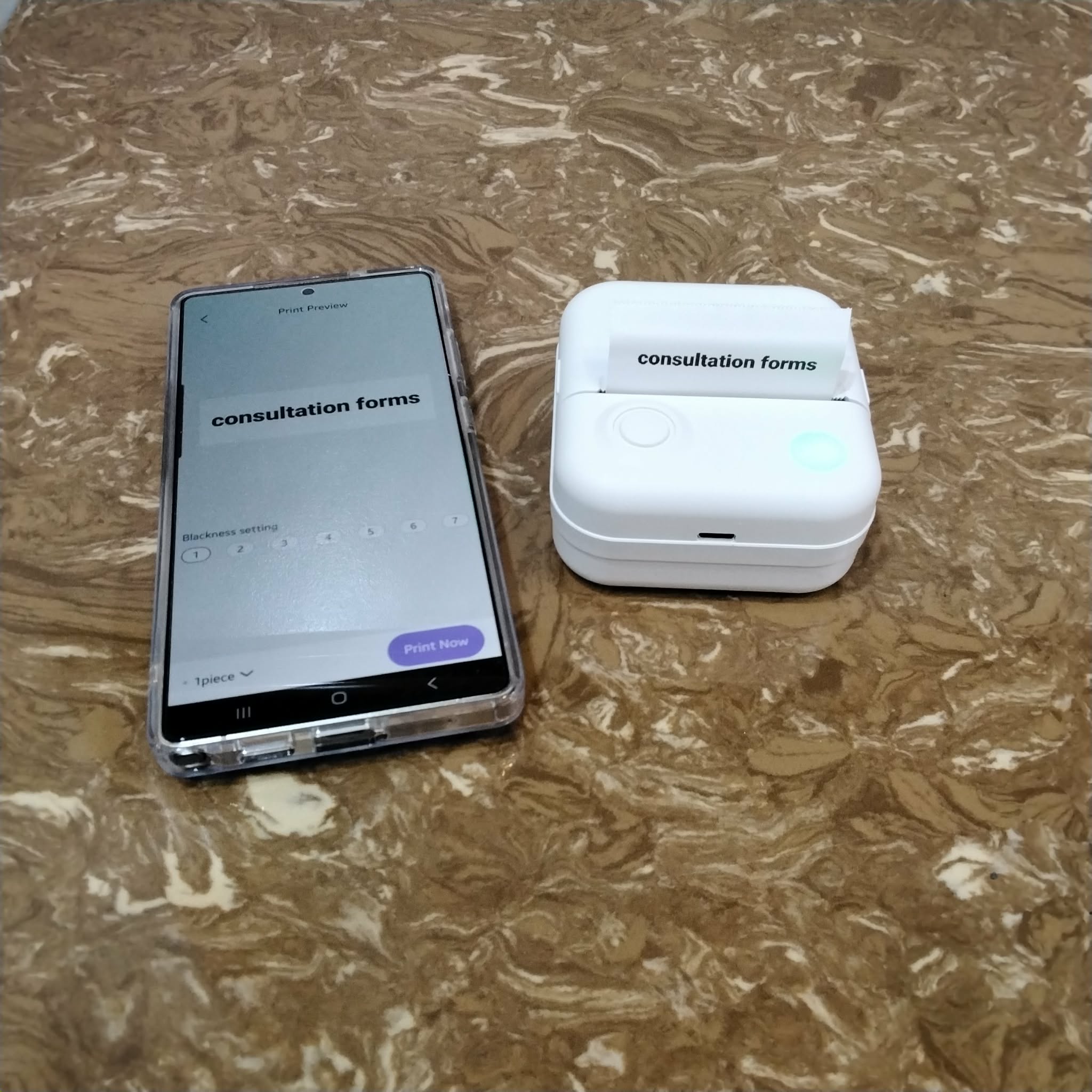 Mini Portable Bluetooth Label Printer