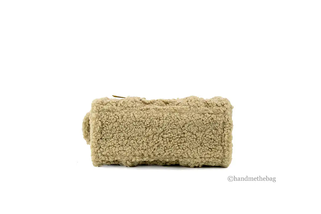 Marc Jacobs The Teddy Mini Beige Sherpa Tote Bag