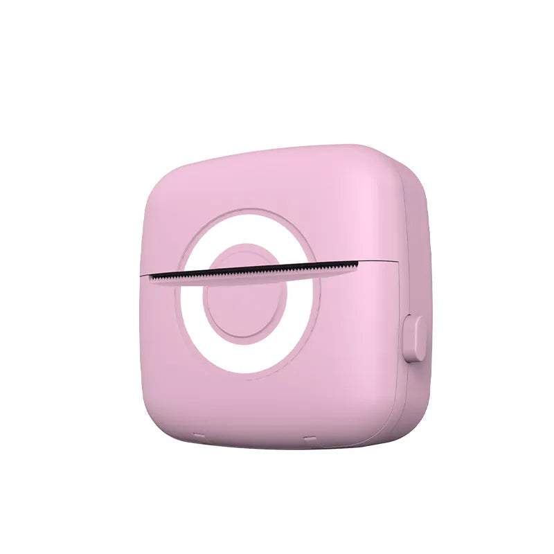 Pink electronic device with a cutting blade on a white background