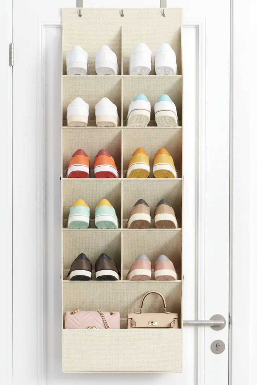 Shoe Organizer - Complete View with Door Frame